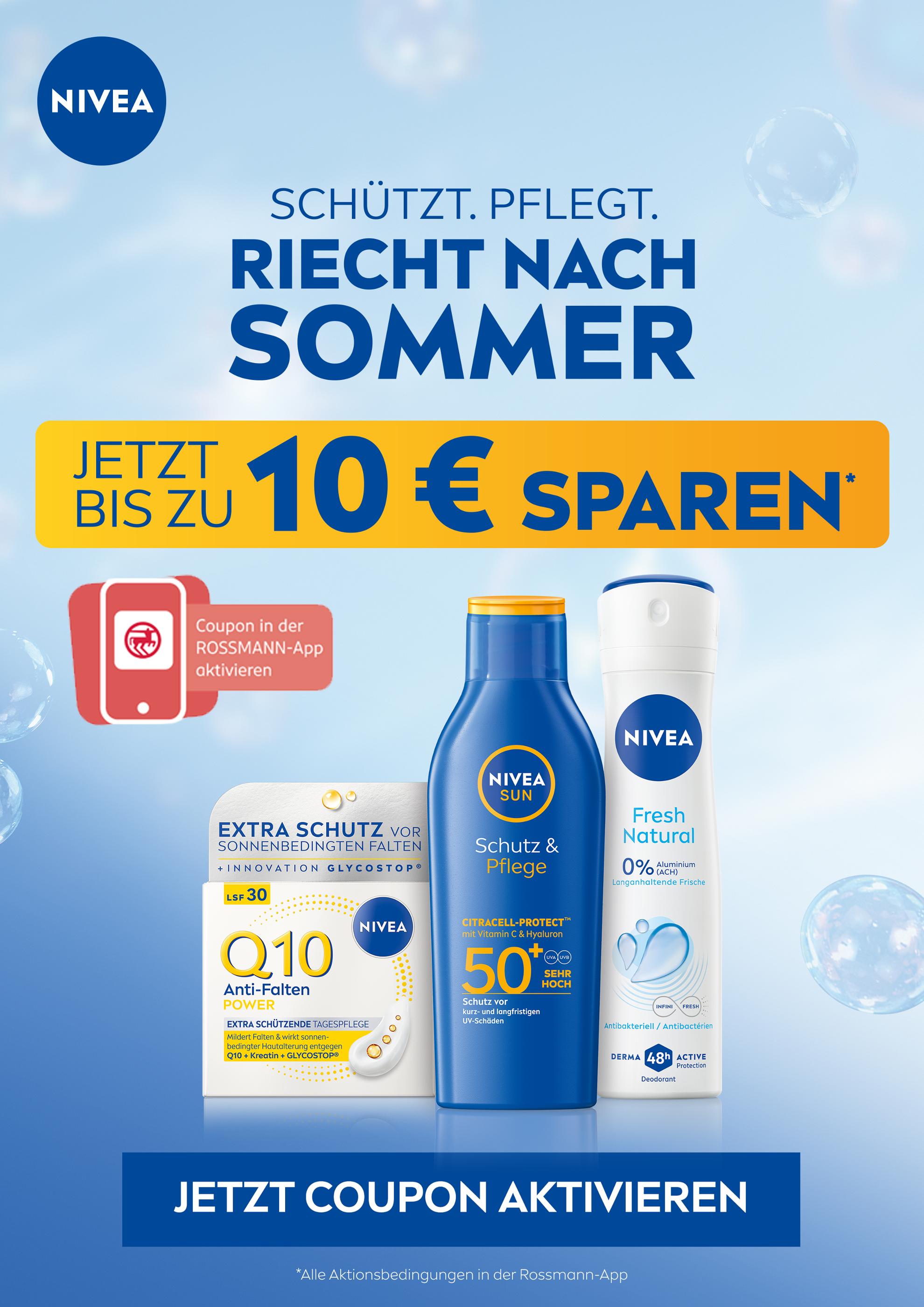 Aktueller NIVEA Berlin Prospekt "Schützt. Pflegt. Riecht nach Sommer" mit 1 Seite